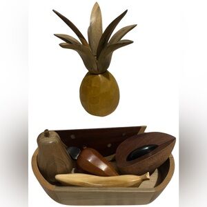 WOODEN FRUIT & VEGETABLE WITH TRAY